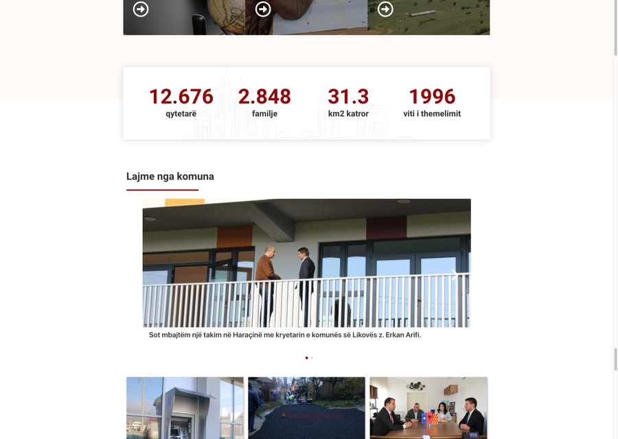 Web platform for the Municipality of Arachinovo